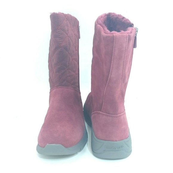 Lands End Womens‎ 489293 Suede Quilted Boots 6.5D - Picture 3 of 11